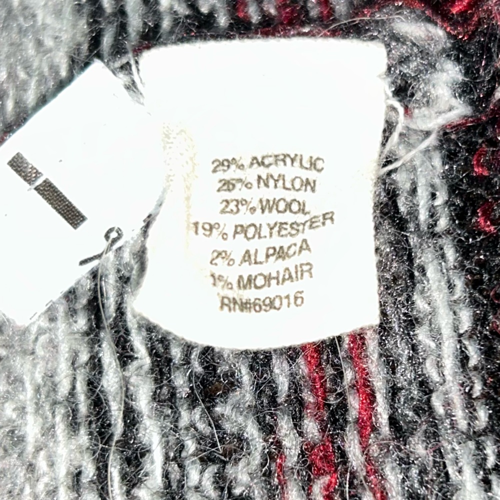 Ruff Hewn Wool Blend Multicolor Patterned Cardigan - image 7